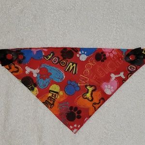 Pet Dog Bandana "Woof" with safety snaps